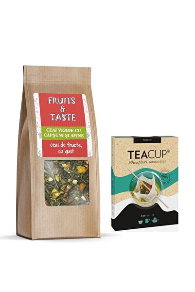 Pronat Pachet Ceai – Ceai Verde cu Căpșuni și Afine + Set Infuzoare TEACUP Fi...
