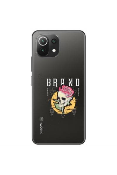 Other Xiaomi Mi 11 Lite Skull Roses Transparent Silicone TPU Θήκη