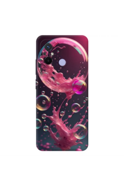 Other Xiaomi Redmi 12C Pink balloon Transparent Silicone TPU Θήκη