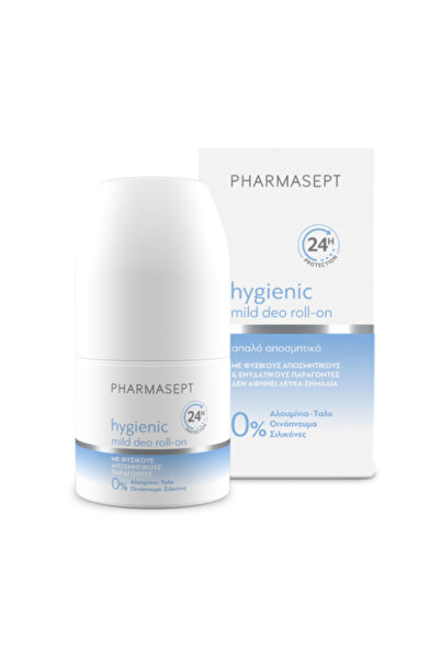 Pharmasept Υγιεινό Ήπιο Αποσμητικό Roll-on 24ωρης Δράσης για Ευαίσθητο Δέρμα ...