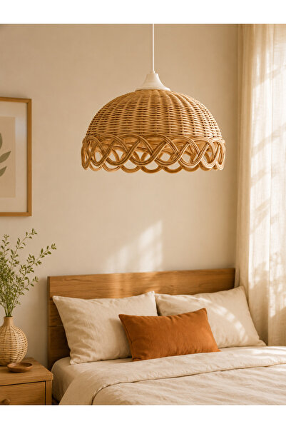 DEKORATTAN Rattan bambu hasır avize