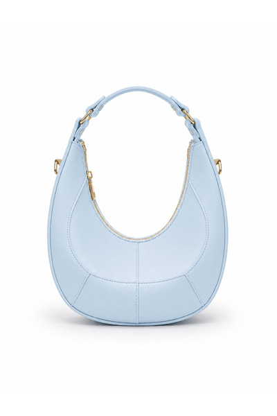 fular & bags Women's Zippered Long Strap Handle Detailed Shoulder and Shoulder Bag