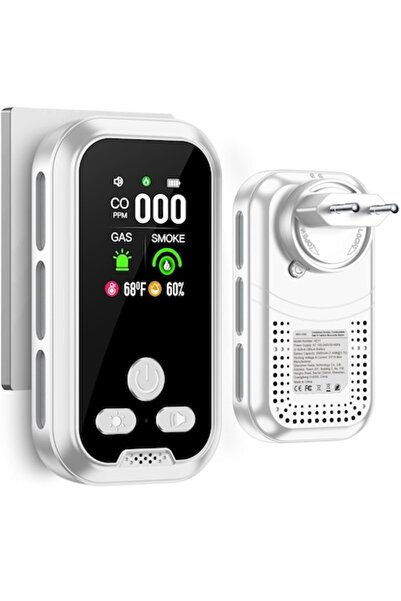 OEM Detector 5-în-1 de fum, gaze și CO, HD11, LCD color, Senzor de temperatur...