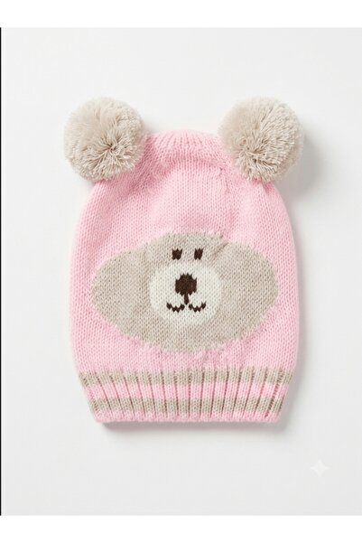 Baby by Bumbo Double Pom-Pom Knitted Knitwear Bear Baby Hat