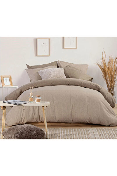 Nef Nef Homeware Σετ σεντονιών φανέλας Weekend Μπεζ Nef Nef Μονό