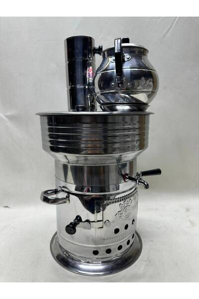 ÖZ-EL metal 7 LİTRE TEK MUSLUK SEMAVER + DEMLİK HEDİYELİ