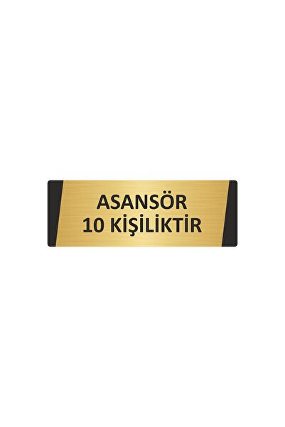 Özarslan Dizayn لوحة تحذير معدنية للإlevator تتسع لـ 10 أشخاص، مقاس 10×20 سم،...