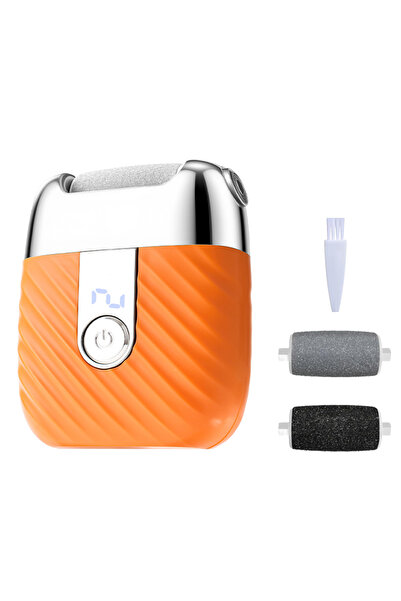 Choice1 Orange Electric Foot Grinder Rechargeable Automatic Portable Foot Cal...