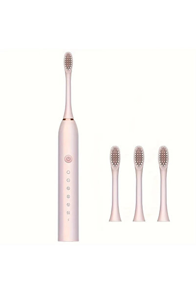 Choice1 Pink Electric Ultrasonic Toothbrush 6-Speed USB Rechargeable Waterpro...