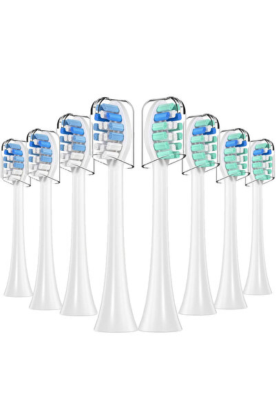 Choice1 4Green 4Blue 4-16pcs Toothbrush Replacement Heads Compatible with PH ...