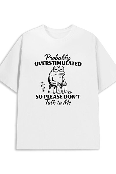 BASEPULSE Overstimulated Frog T-Shirt | 100%, Crew Neck, Short Sleeve, Casual...