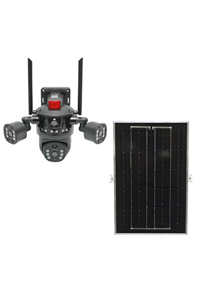 OEM Cameră de supraveghere cu lentilă dublă AI 4G WiFi 2.4GHz, panou solar de...