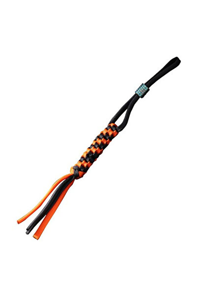 WE Paracord, portocalie-neagra cu margele din titan albastru, 228x1740mm