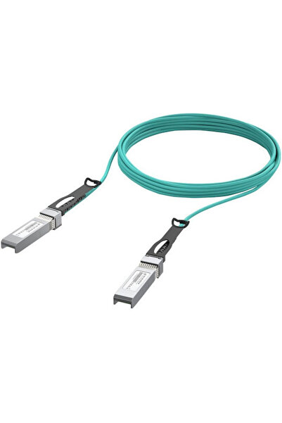 Ubiquiti Cablu de fibră optică SFP+ 5m Turcoaz Cod: UACC-AOC-SFP28-5M