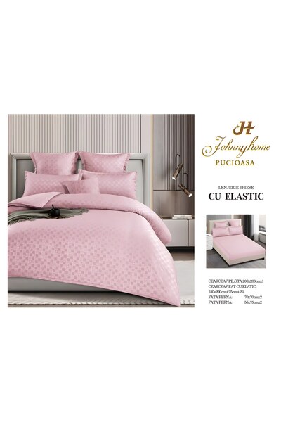 naniland.ro Finet Checkered Duvet Cover Set 2 Persons 6 Pieces with Stretchy ...