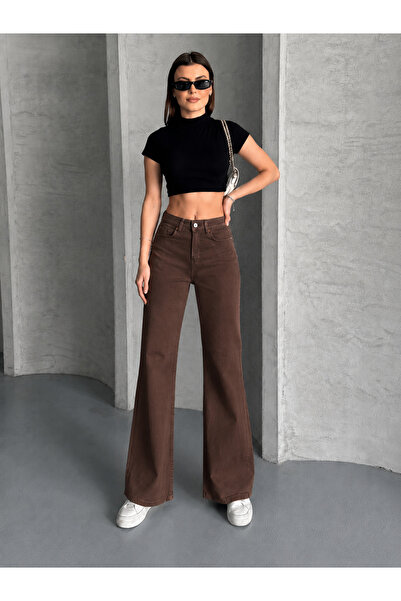 Safari Women's Spanish Flare High Waist Jeans 100% Cotton