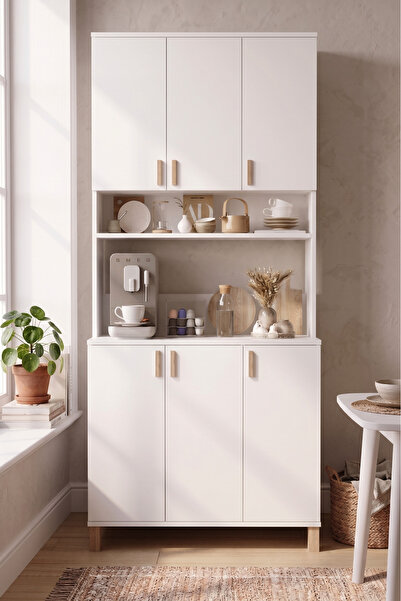 Robin Home Porto 45 cm Derinlik Çok Amaçlı Mutfak Dolabı Kahve Köşesi Kiler E...