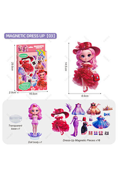choice2 C Princess Grain Magnet Stickers DIY Magnetic Sticker Clothing Change...