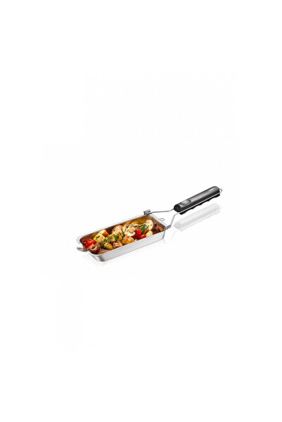 GEFU Tigaie mini Gefu, Grill, Otel inoxidabil, Plastic, Negru, Argintiu