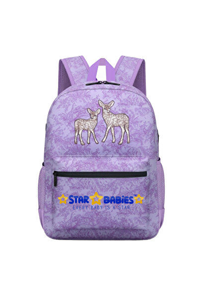 STAR BABiES - Deer Print School Bag - Lavender