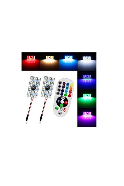 AKSOY Uzaktan Kumandalı Sofit Tavan Ledi Renkli 15 Led