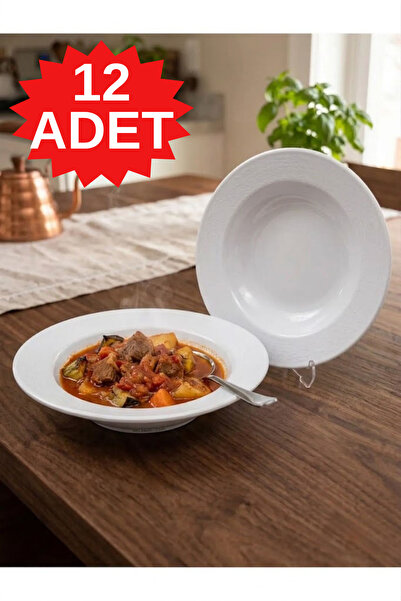 AiroBazar Sturdy White Melamine Deep Dinner Plate 21cm Home Restaurant Type P...