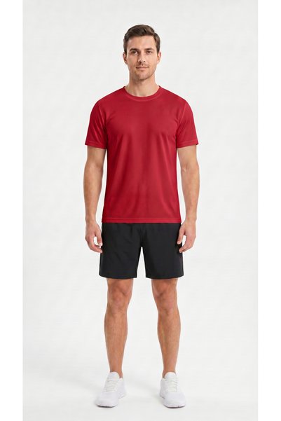 ODİN ATLAS Tricou sport pentru bărbați, de culoare roșie, respirabil, care el...
