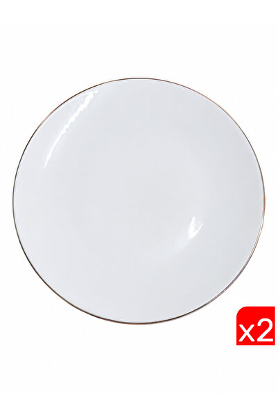 tabakevi Tabak Evi Porcelain Chic Gold Gilded Cake Plate 20,50cm 2 Pcs