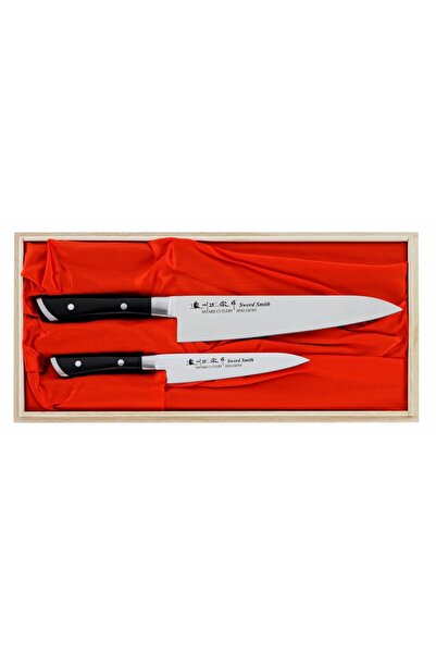 Satake Cutlery Set 2 cutite, Satake Cutlery, otel, 21/13.5 cm, argintiu/negru