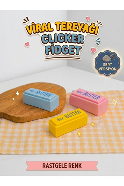 MidoriWorks Viral Tereyağı Clicker Fidget - Sert Versiyon Stres Oyuncağı