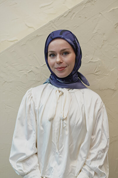 efdal şal eşarp Abstract Floral Pattern Voile Soft Scarf