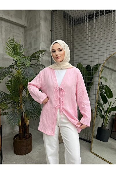 Naknaku Three-Lace Muslin Tunic-Pink