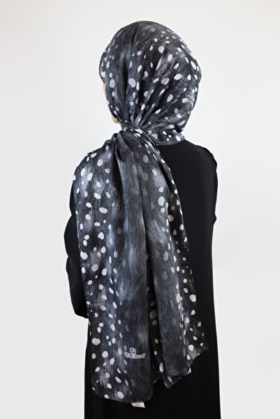 QUM İPEK Ceylan Geyik Pattern Cotton Viscose Shawl