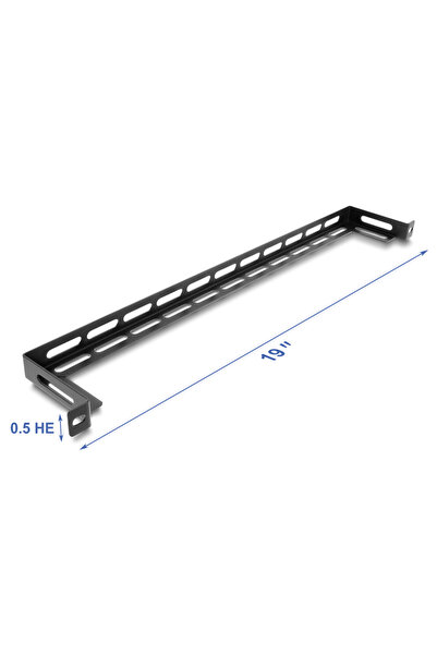 DELOCK cable management panel 67462 για rack 19", 0.5U, βάθος 80mm, μεταλλικό...