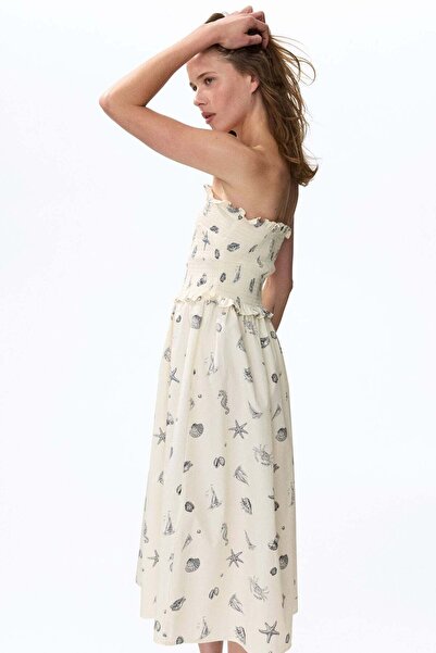 H&M Smocked-bodice bandeau dress