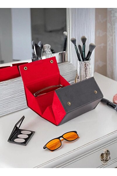 zyc Handmade Leather 5-Piece Glasses Storage and Carrying Case
