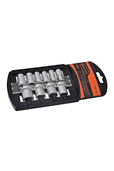 Tactix 365103 Καρυδάκια Εξάγωνα με Καρέ Υποδοχής 1/4 CR-V, σετ 10 τεμ