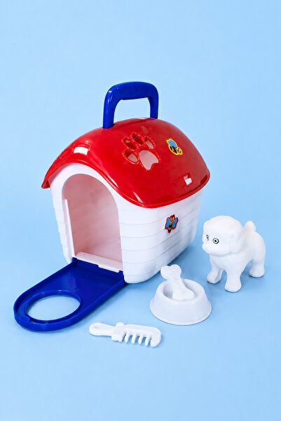 FunkyCraft Oyuncak Köpek Kulübesi ve Bakım Seti Aksesuarlı Köpek Figürü Mama ...
