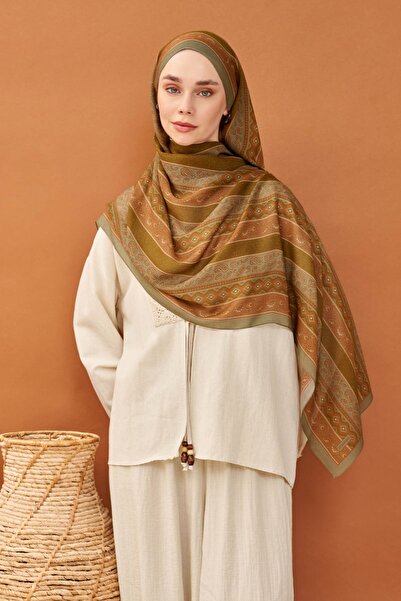 Silk Home Riva Shawl Tencel Ethnic Way Green