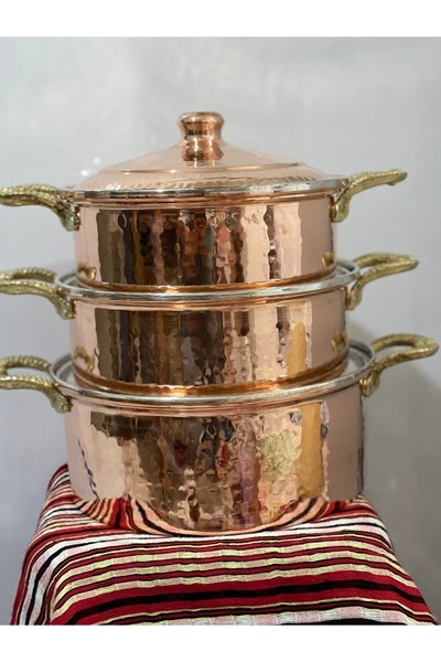 uzunoğlu bakır ürünleri Uzunoğlu Copper Copper 3-Piece Cookware Set