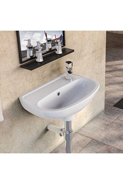 Serel 1301 Hygiene Plus Λευκός Πορσελάνινος Χειρονιπτήρας Μπάνιου Κρεμαστός 4...