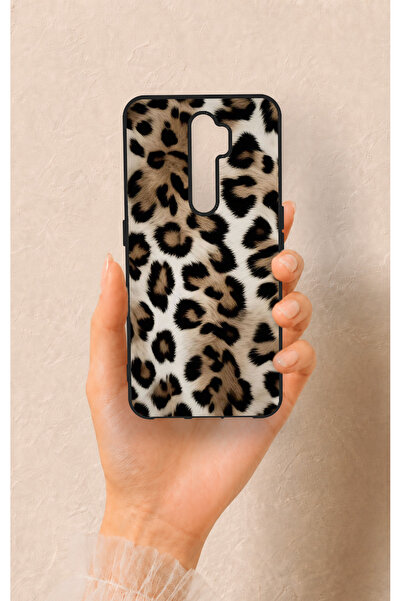 Vip Case Oppo A9 2020 Uyumlu Leopar Derisi Desenli Silikon Kılıf