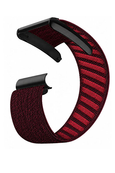 Margoun Whoop 5.0 Nylon Band, Adjustable Stretch Sport Band Replacement with Secure Quick-Clip Hardware, Breathable Athletic Wristband for Men and Women - Burgundy with Black Holder