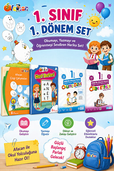 Ata Yayıncılık 1. Sınıf 1.Dönem Okula Yardımcı Set (4 Kitap)