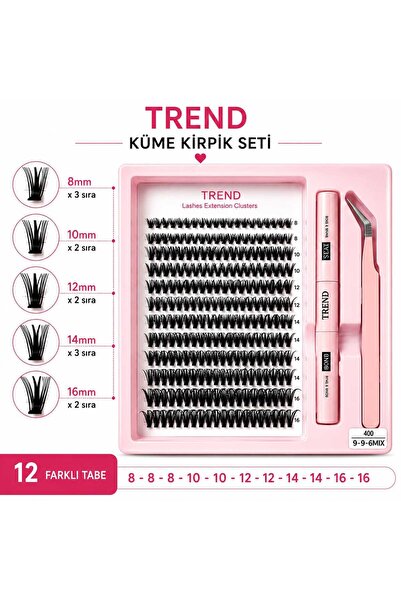 PİRAYE AKSESUAR DIY Kirpik Seti • Takma Kirpik Seti 400 Adet • Takma Kirpik Seti