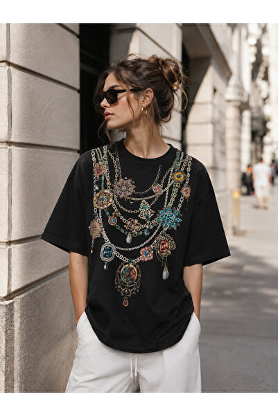 Jose Clothing Oversized Short-Sleeve Printed T-Shirt