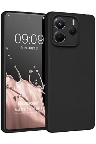 Yıldızan Msa Shop Matte Silicone Xiaomi Redmi Note 14 Case Black [Case Compat...