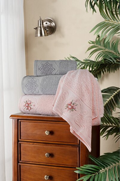 Fiesta Tekstil Handmade Embroidered 4-Piece Bath Hammam Set