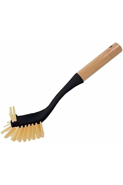 Yıldızan Msa Shop Double-Sided Bamboo Handle Cleaning Brush (Black) 931845