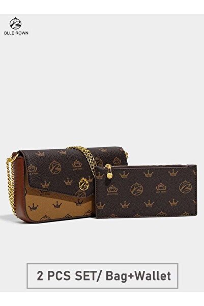 BLLE ROWN Bags for Ladies 2PCS Mini Crossbody Bag Set PU Leather Shoulder Bag...
